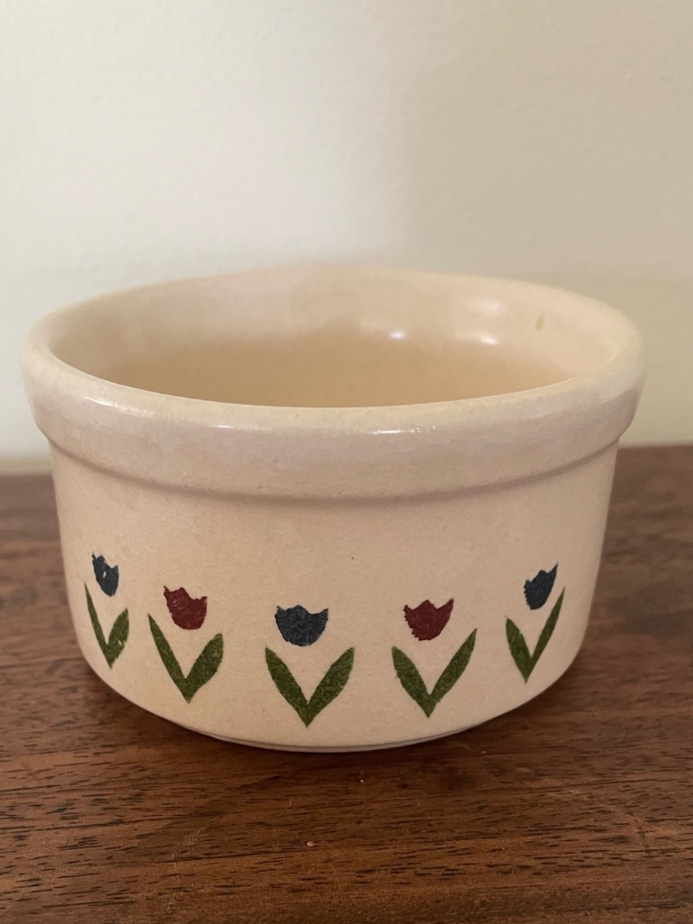 RRP Co Robinson Ransbottom Pottery Tulips Flowers Ramekin